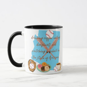 Baseball, coffee and donuts in Arizona Mug