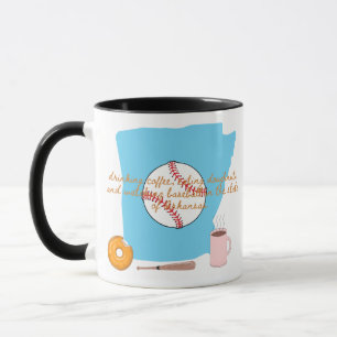 Baseball, coffee and donuts in Arkansas Mug