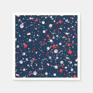 Baseball Confetti, Blue-PAPER PARTY NAPKINS