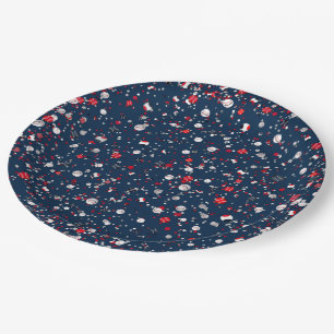 Baseball Confetti, Blue-PAPER PARTY PLATES