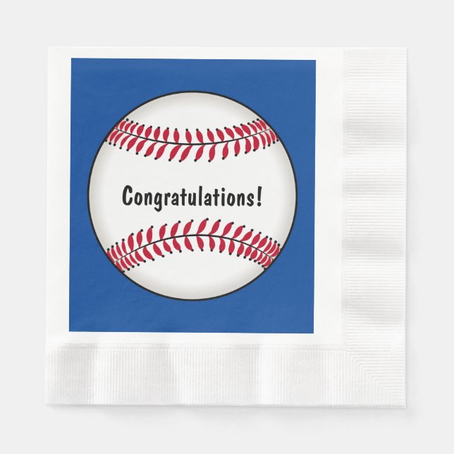 Baseball Congratulations Napkin (Front)
