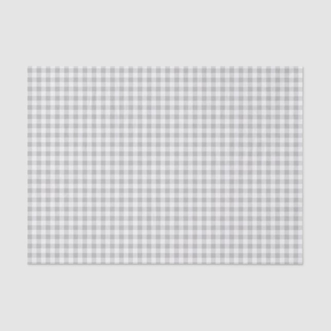 Baseball Coord. Gingham Tissue Wrap-Blue-Grey Paper (Front)