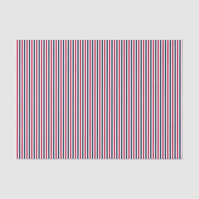 Baseball Coord Stripes RWB 07-TISSUE WRAPING PAPER (Front)