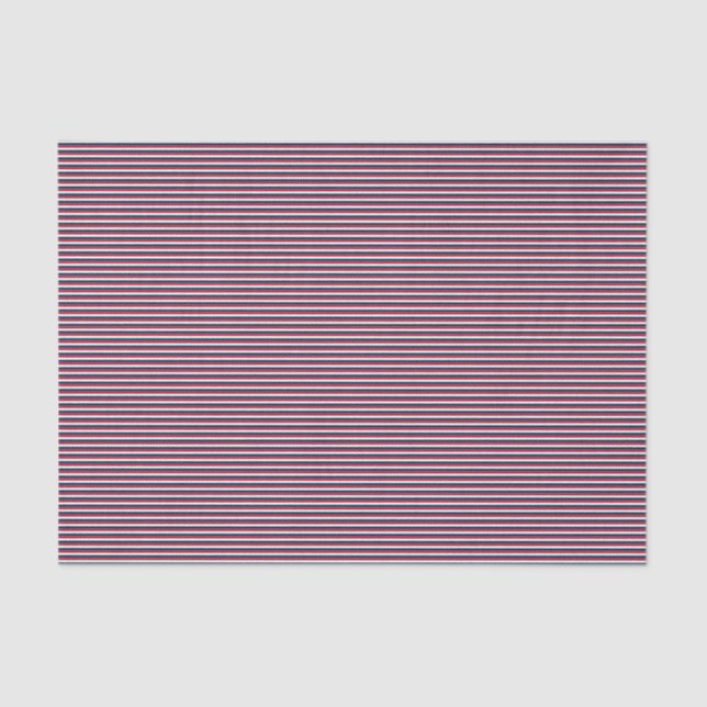 Baseball Coord Stripes RWB 17-TISSUE WRAPING PAPER (Front)