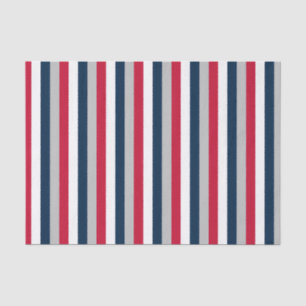 Baseball Coord Stripes RWB 29-TISSUE WRAPING PAPER