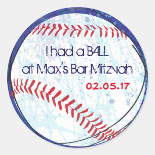 BASEBALL CRAZE Bar Sticker cadeau Bat mitzvah