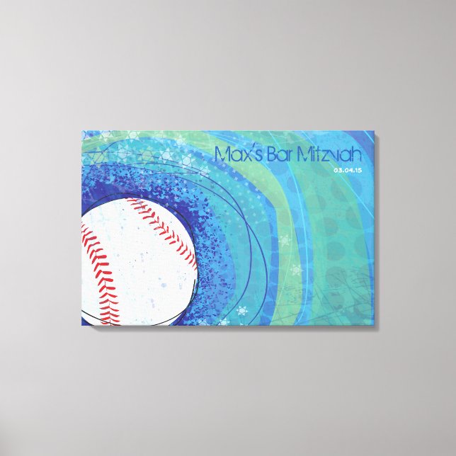 BASEBALL CRAZE Sign-In Memory Board Canvas Print (Front)