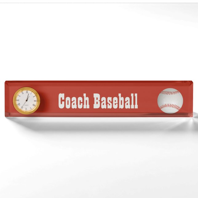 Baseball custom desk nameplate (Front)