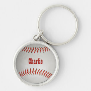 Baseball custom name keychain
