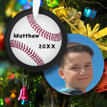 Baseball Custom Photo Keepsake Ornament