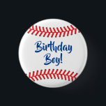 Baseball Cute Sports 1st Birthday Party 1 Inch Round Button<br><div class="desc">This cute baseball sports theme party collection is perfect for a one year old with a spring or summer birthday!  Makes a great 1st birthday party theme for a boy or girl!</div>