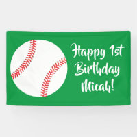Baseball Cute Sports 1st Birthday Party