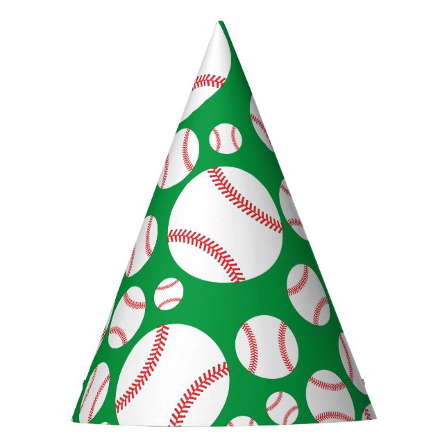 Baseball Cute Sports 1st Birthday Party Party Hat (Front)