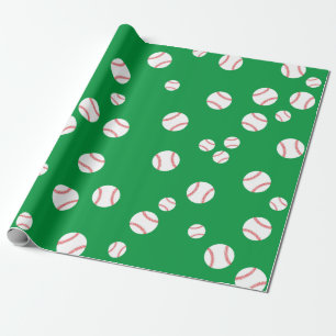 Baseball Cute Sports 1st Birthday Party Wrapping Paper