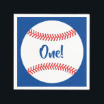 Baseball Cute Sports Kid's Birthday Party Napkin<br><div class="desc">This cute baseball sports theme party collection is perfect for a one year old kid with a spring or summer birthday! Makes a great 1st birthday party theme or any age for a boy or girl!</div>