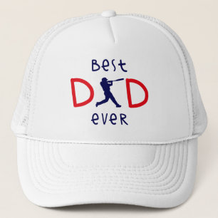 Baseball Dad Cool Modern Best Dad Ever Fathers Day Trucker Hat