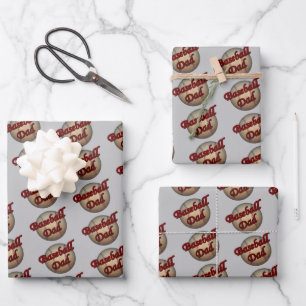 Baseball Dad Cute Wrapping Paper Sheet