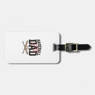 Baseball Dad Distressed Vintage Engraving Shirt De Luggage Tag