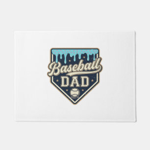 Baseball Dad Drippy Home Plate Vintage Vector Desi Doormat