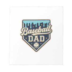 Baseball Dad Drippy Home Plate Vintage Vector Desi Notepad