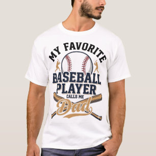 Baseball Dad Favourite Player Vintage Shirt Design