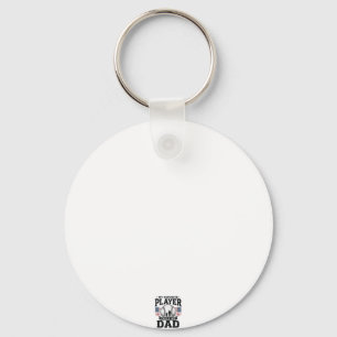 Baseball Dad Favourite Player Vintage Vector Desig Keychain
