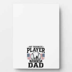 Baseball Dad Favourite Player Vintage Vector Desig Plaque
