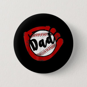 Baseball Dad For Baseball Softball Mom 2 Inch Round Button