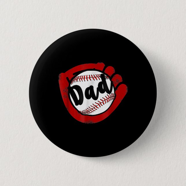 Baseball Dad For Baseball Softball Mom  2 Inch Round Button (Front)