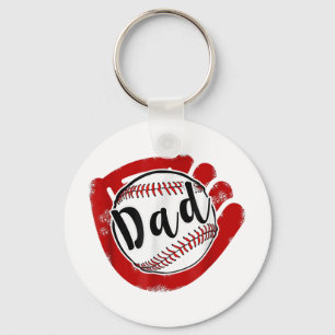 Baseball Dad For Baseball Softball Mom Keychain