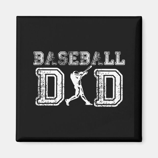 Baseball Dad Fun Fathers Day Gift For Daddy Papa F Magnet (Front)