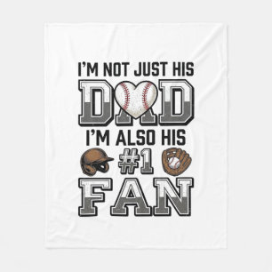 Baseball Dad Number 1 Fan Vintage Shirt Design_1 Fleece Blanket