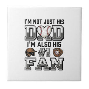 Baseball Dad Number 1 Fan Vintage Shirt Design_1 Tile