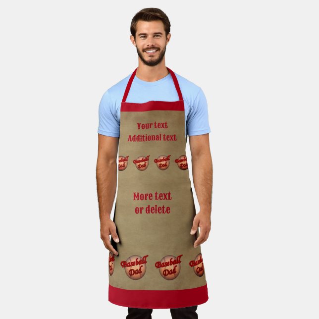 Baseball Dad Personalized Apron (Worn)