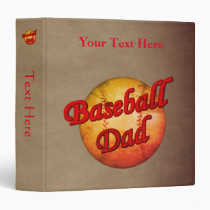Baseball Dad Personalized Binder