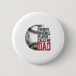 Baseball Dad Vintage Engraving Graphic T-Shirt_1 2 Inch Round Button