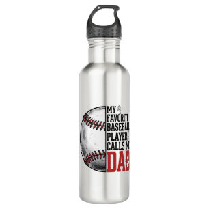 Baseball Dad Vintage Engraving Graphic T-Shirt_1 710 Ml Water Bottle