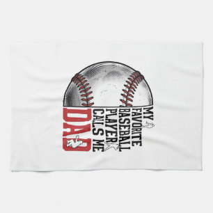 Baseball Dad Vintage Engraving Graphic T-Shirt_1 Kitchen Towel