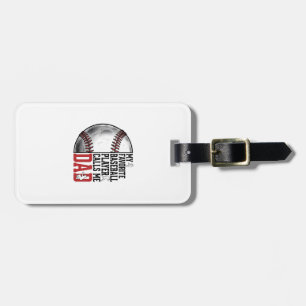 Baseball Dad Vintage Engraving Graphic T-Shirt_1 Luggage Tag