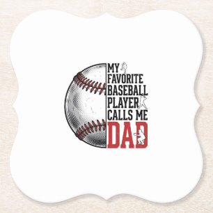 Baseball Dad Vintage Engraving Graphic T-Shirt_1 Paper Coaster