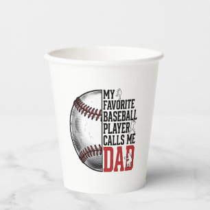Baseball Dad Vintage Engraving Graphic T-Shirt_1 Paper Cups