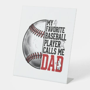 Baseball Dad Vintage Engraving Graphic T-Shirt_1 Pedestal Sign