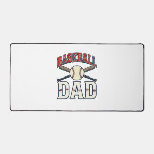 Baseball Dad Vintage Engraving Shirt Design_1 Desk Mat