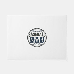 Baseball Dad Vintage Engraving Shirt Design_1 Doormat