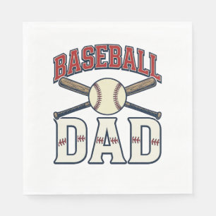 Baseball Dad Vintage Engraving Shirt Design_1 Napkin