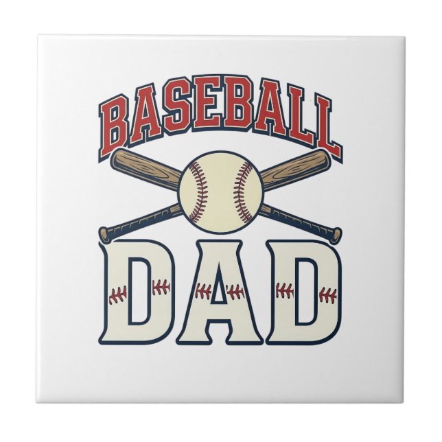 Baseball Dad Vintage Engraving Shirt Design_1 Tile (Front)