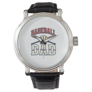 Baseball Dad Vintage Engraving Shirt Design_1 Watch
