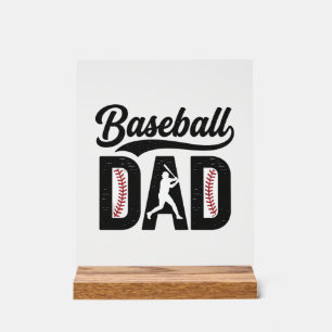 Baseball Dad Vintage Engraving T-Shirt Design_1 Acrylic Sign