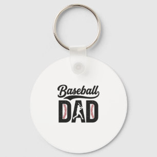 Baseball Dad Vintage Engraving T-Shirt Design_1 Keychain