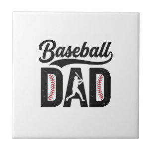 Baseball Dad Vintage Engraving T-Shirt Design_1 Tile
